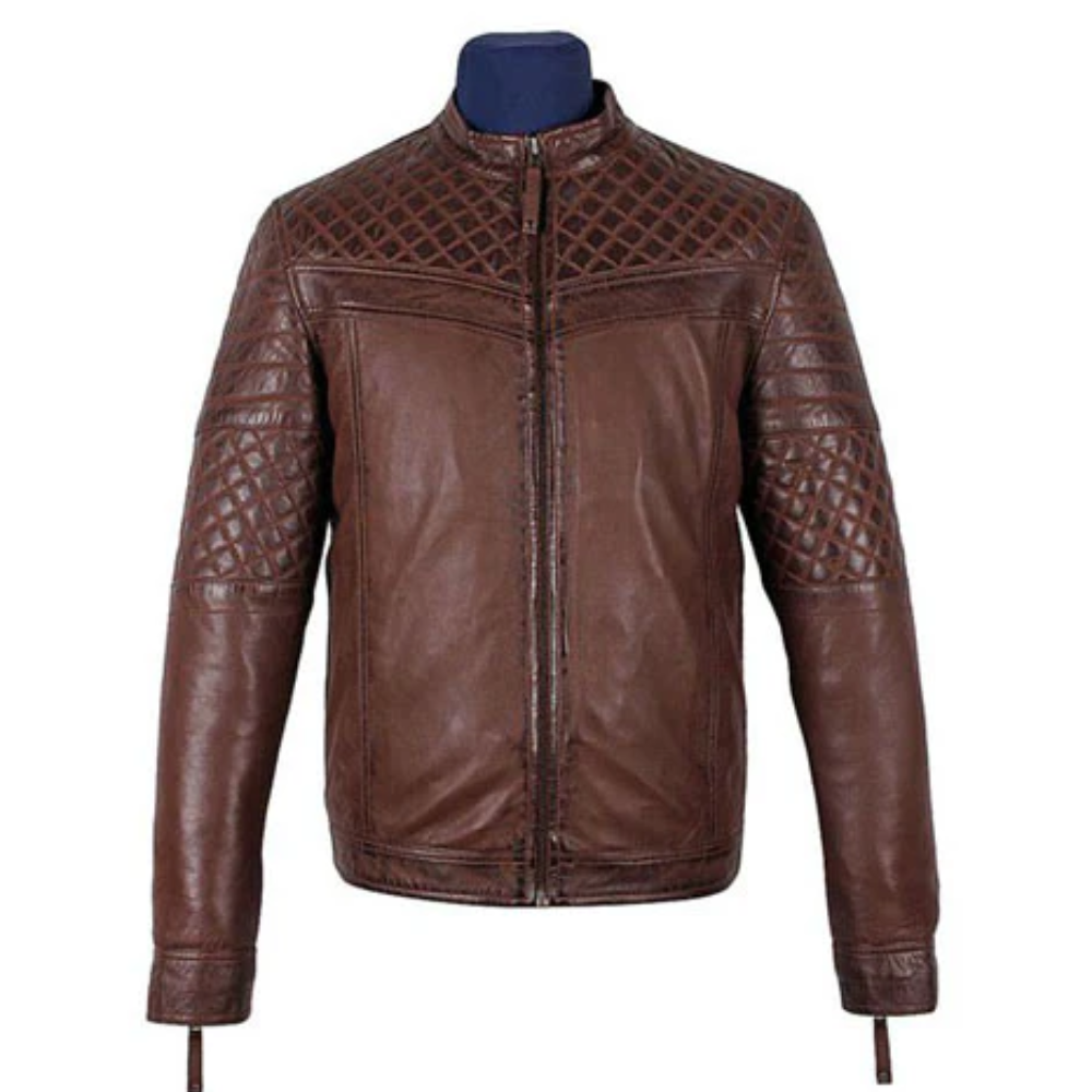 Barton Biker Brown Leather Jacket